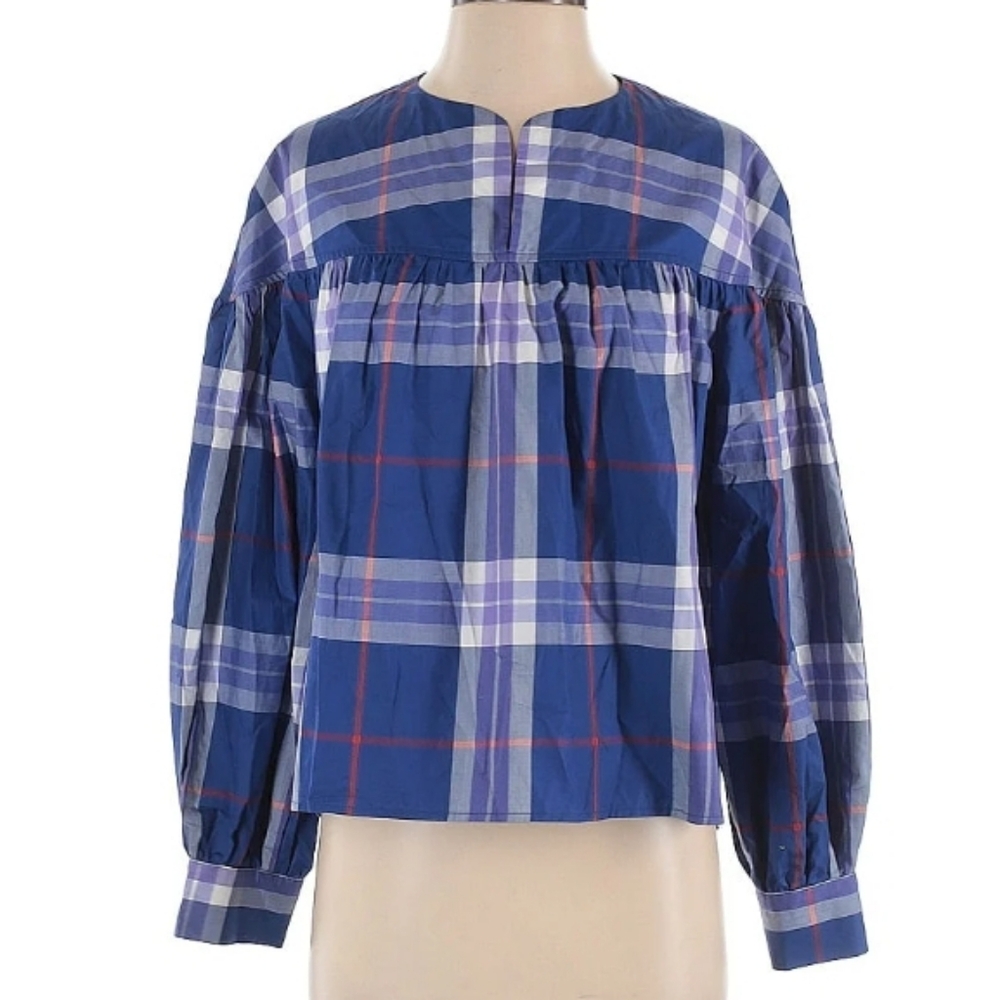 HARSHMAN Moone Plaid Blouse